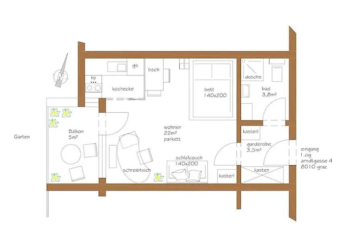 公寓 Apartment City Graz